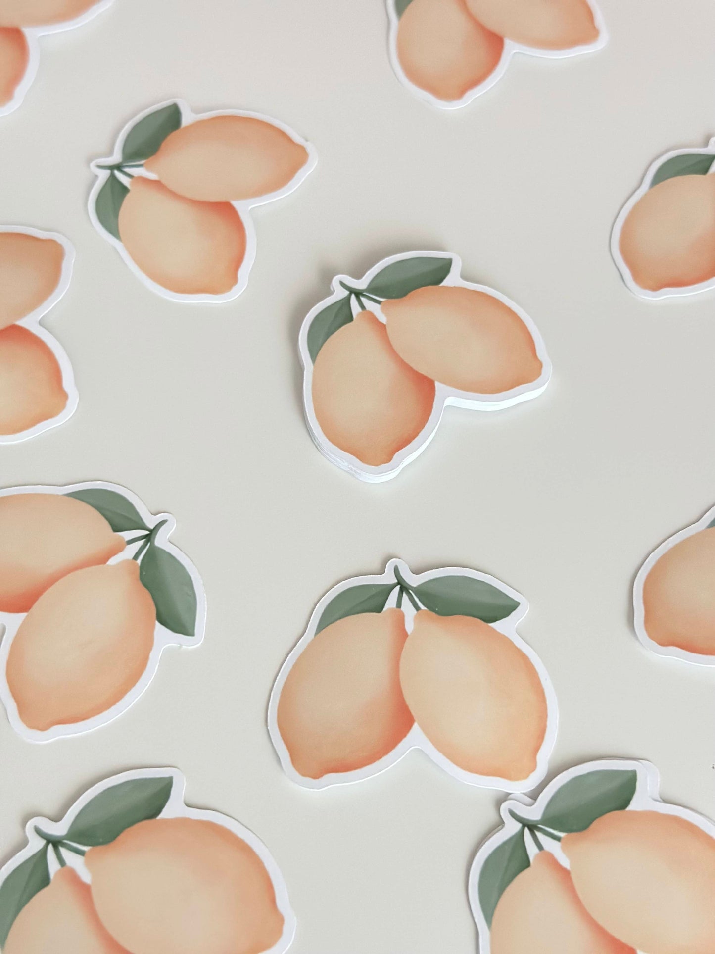 Pegatinas ilustradas de limones del Mail Club Muy Musas, diseño original de Natalia Naya

